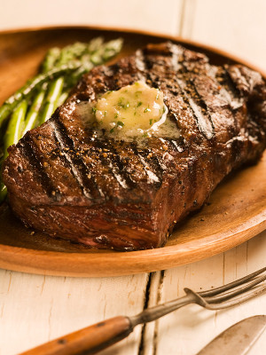 grilled Steak with Steakhouse Butter